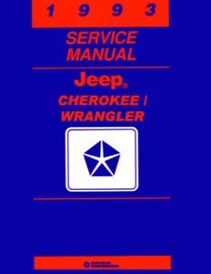 1993 Jeep Cherokee, Wrangler Factory Shop Service Manual