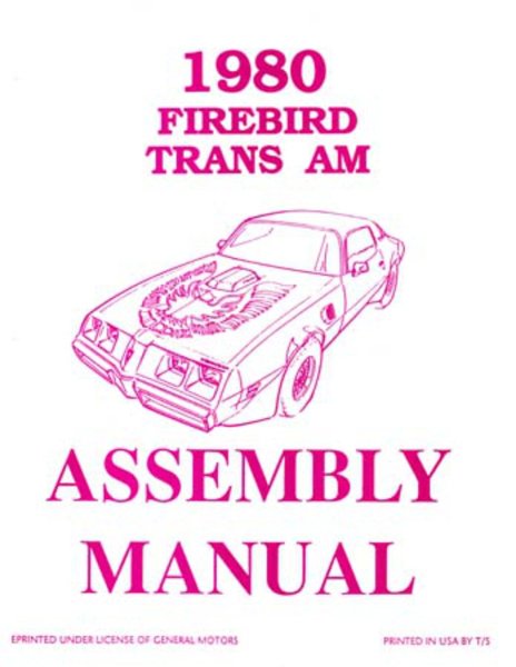 1980 Pontiac Firebird Trans Am Assembly Manual Rebuild Instructions Illustration