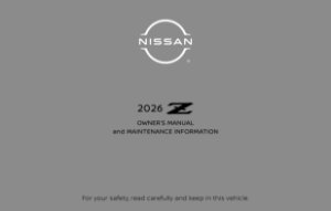 2026 Nissan Z Owner's Manual