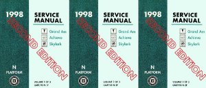 1998 Buick Skylark, Achieva, Grand Am Factory Shop Service Manual