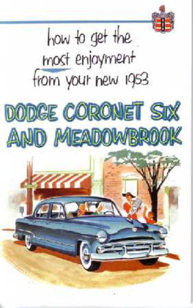 1953 Dodge Coronet, Meadowbrook Owner's Manual