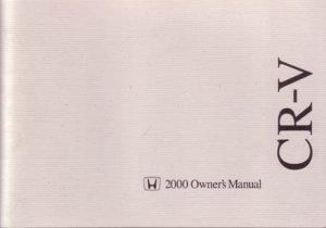 2000 Honda CR-V Owner's Manual