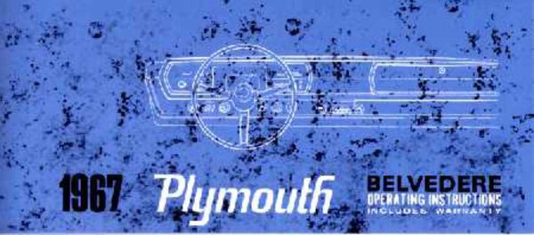 1967 Plymouth Belvedere Owner's Manual