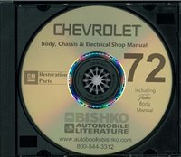 1972 CHEVROLET Full Line Body, Chassis & Electrical Shop Manual sample image