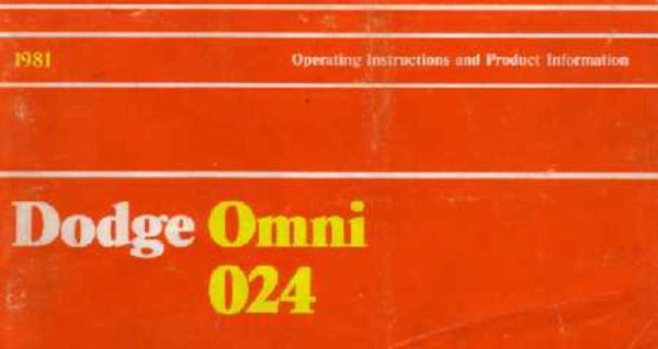 1981 Dodge Omni Owner's Manual