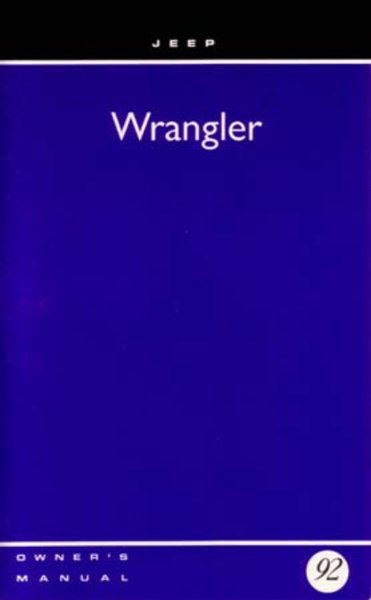 1992 Jeep Wrangler Owner's Manual