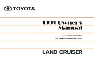 1991 Toyota Land Cruiser Owner's Manual