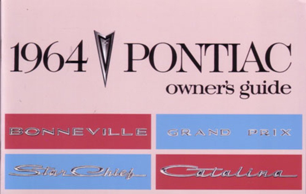 1964 Pontiac Bonneville Catalina Grand Owners Manual User Guide Operator Book