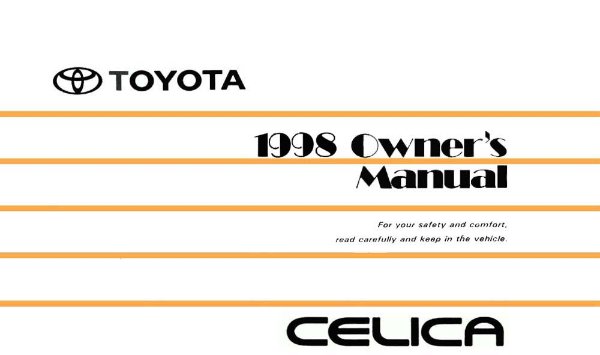1998 Toyota Celica Owner's Manual