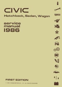 1986 Honda Civic Factory Shop Service Manual