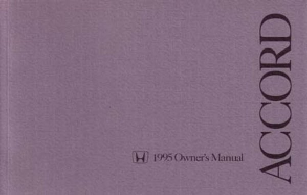 1995 Honda Accord Coupe Owner's Manual