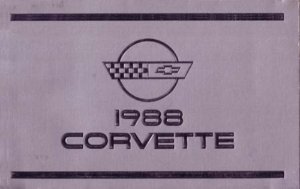 1988 Chevrolet Corvette Owner's Manual