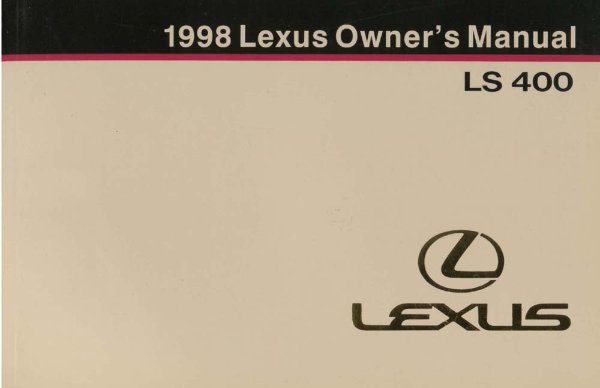 1998 Lexus LS 400 Owner's Manual
