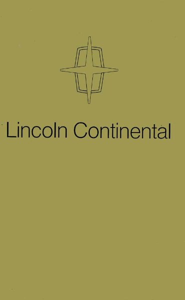 1974 Lincoln Continental Owner's Manual