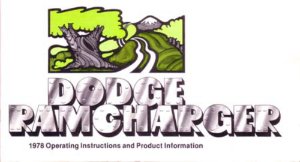 1978 Dodge Ramcharger Owner's Manual