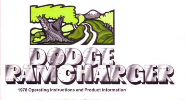 1978 Dodge Ramcharger Owner's Manual