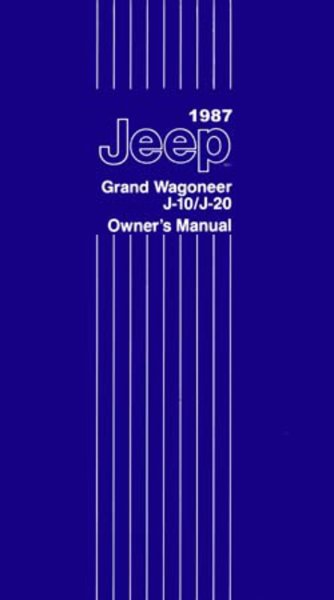 1987 Jeep Grand Wagoneer Owner's Manual