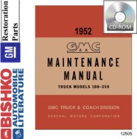 1952 GMC Truck Models 100-350 Shop Service Repair Manual PDF sample image