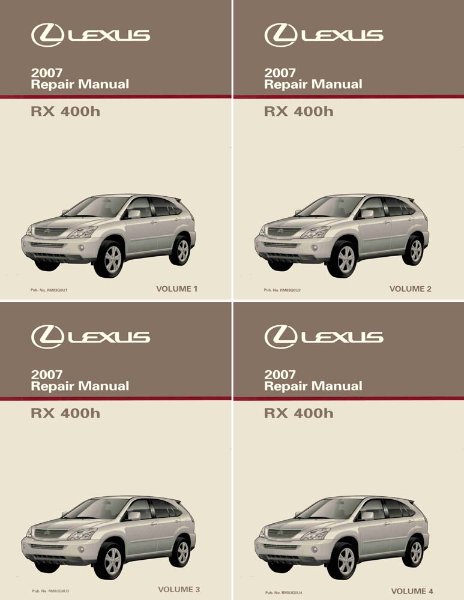 2007 Lexus RX 400h Factory Shop Service Manual