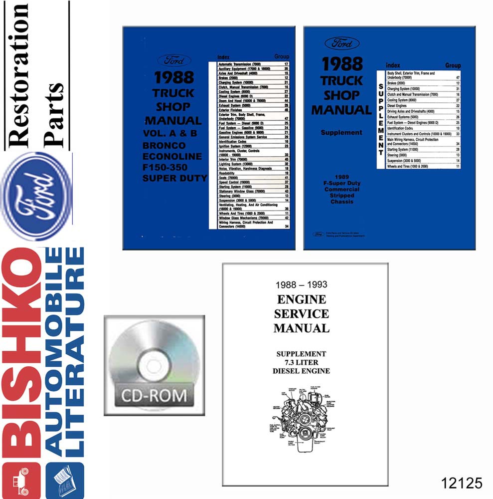 1988 FORD LIGHT DUTY TRUCK Body, Chassis & Electrical Service Manual