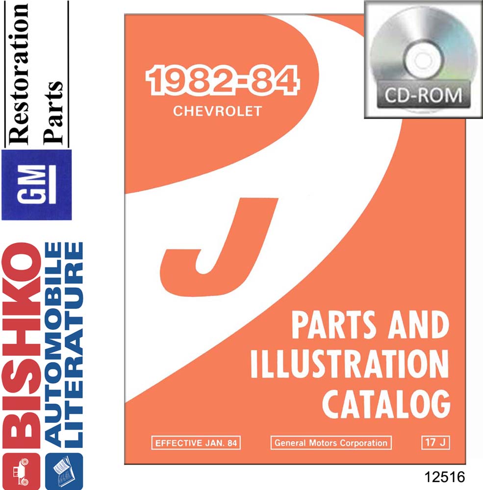 1982-1984 CHEVROLET CAVALIER Body & Chassis, Text & Illustration Parts Book