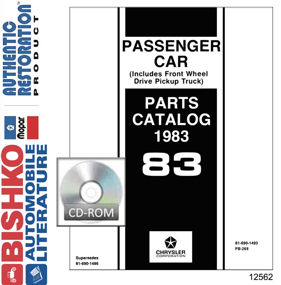 1983 Mopar Chrysler Dodge Desoto Plymouth Parts Numbers PDF List Interchange
