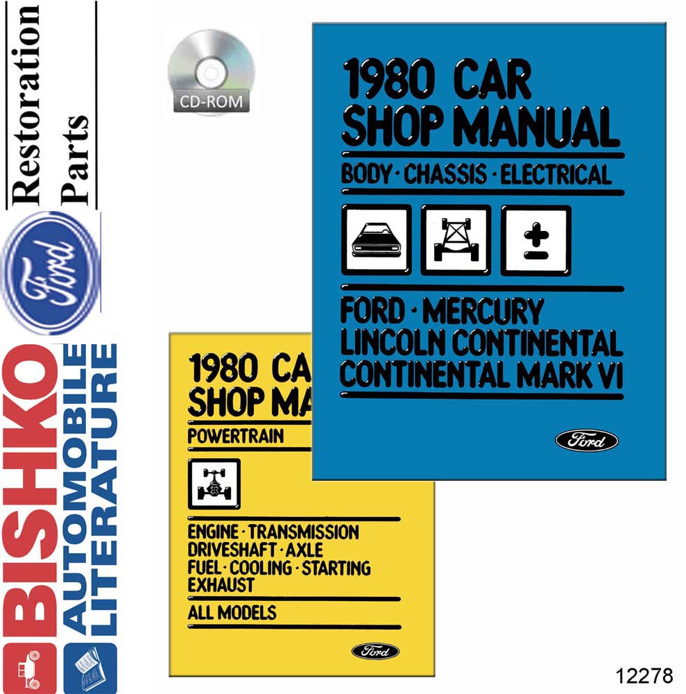 1980 FORD LTD, MERCURY MARQUIS, LINCOLN MARK VI Body, Chassis & Electrical Service Manual