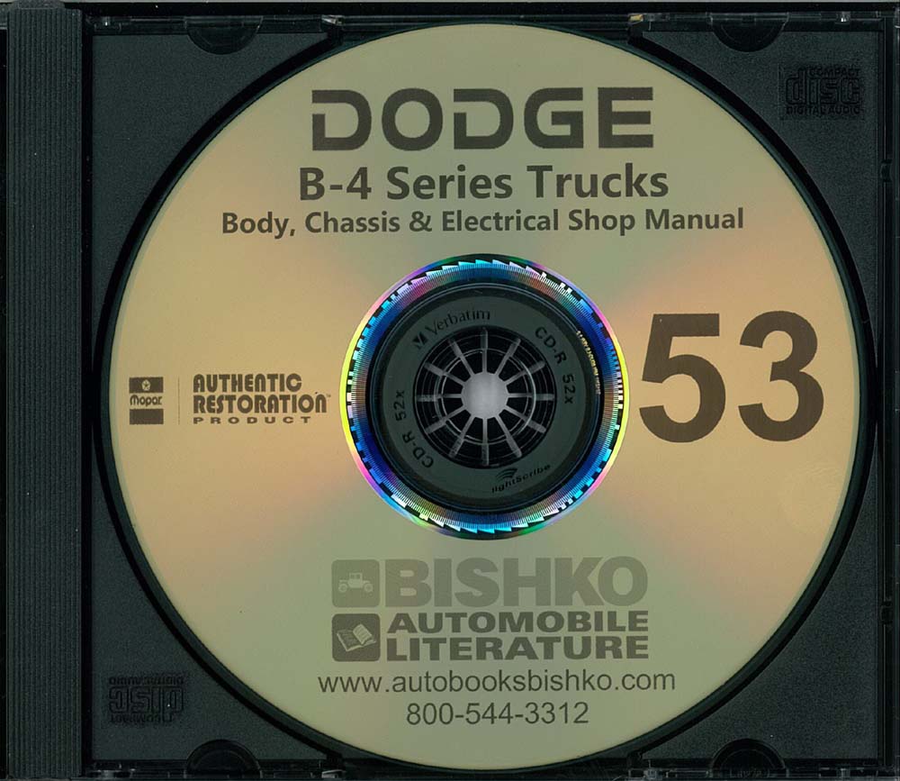 1953 DODGE TRUCK Body, Chassis & Electrical Service Manual