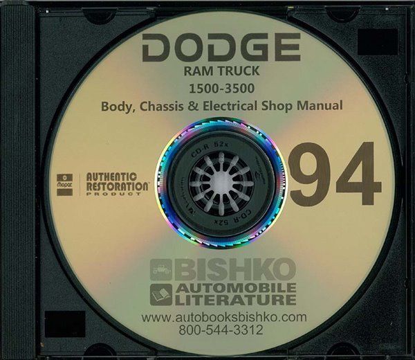 1994 Dodge 1500-3500 Ram Truck Factory Shop Service Manual