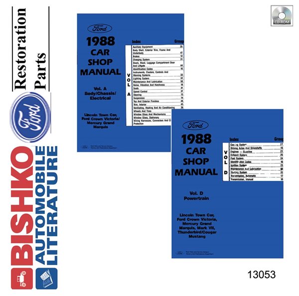 1988 Ford Crown Victoria, Town Car, Grand Marquis Factory Shop Service Manual