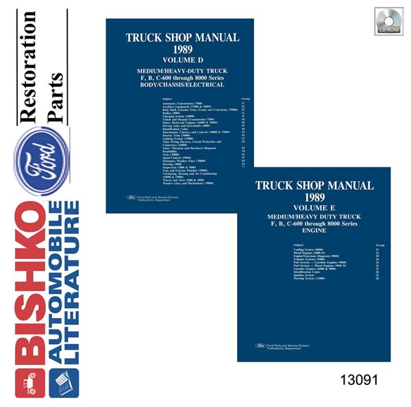 1989 Ford Truck Medium, Heavy Duty Factory Shop Service Manual