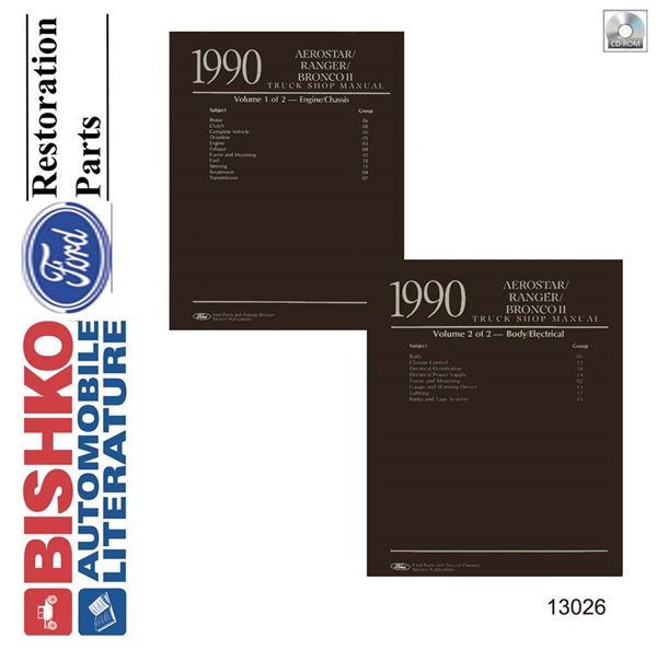 1990 Ford Truck Aerostar, Bronco II, Ranger Factory Shop Service Manual