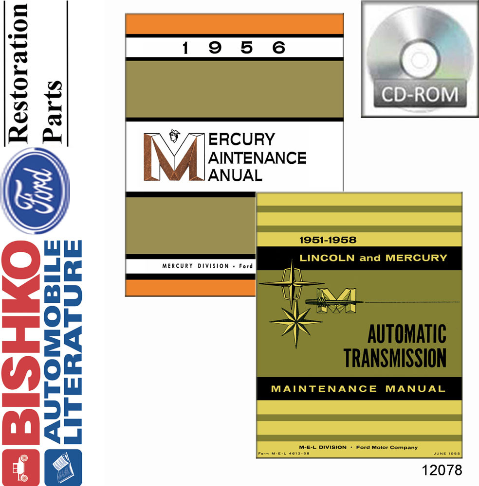 1956 FORD MERCURY Body, Chassis & Electrical Service Manual w/ 51-58 Auto Trans manual