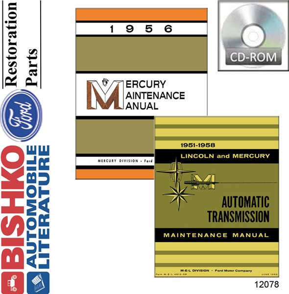 1956 Ford Mercury Shop Service Repair Manual PDF w/ 51-58 Auto Trans manual