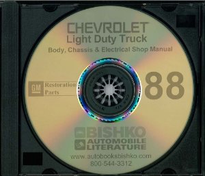 1988 Chevrolet R, V, P, G Series Truck Factory Shop Service Manual