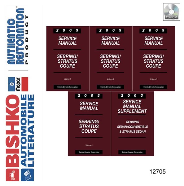 2003 Chrysler Sebring, Dodge Stratus Factory Shop Service Manual