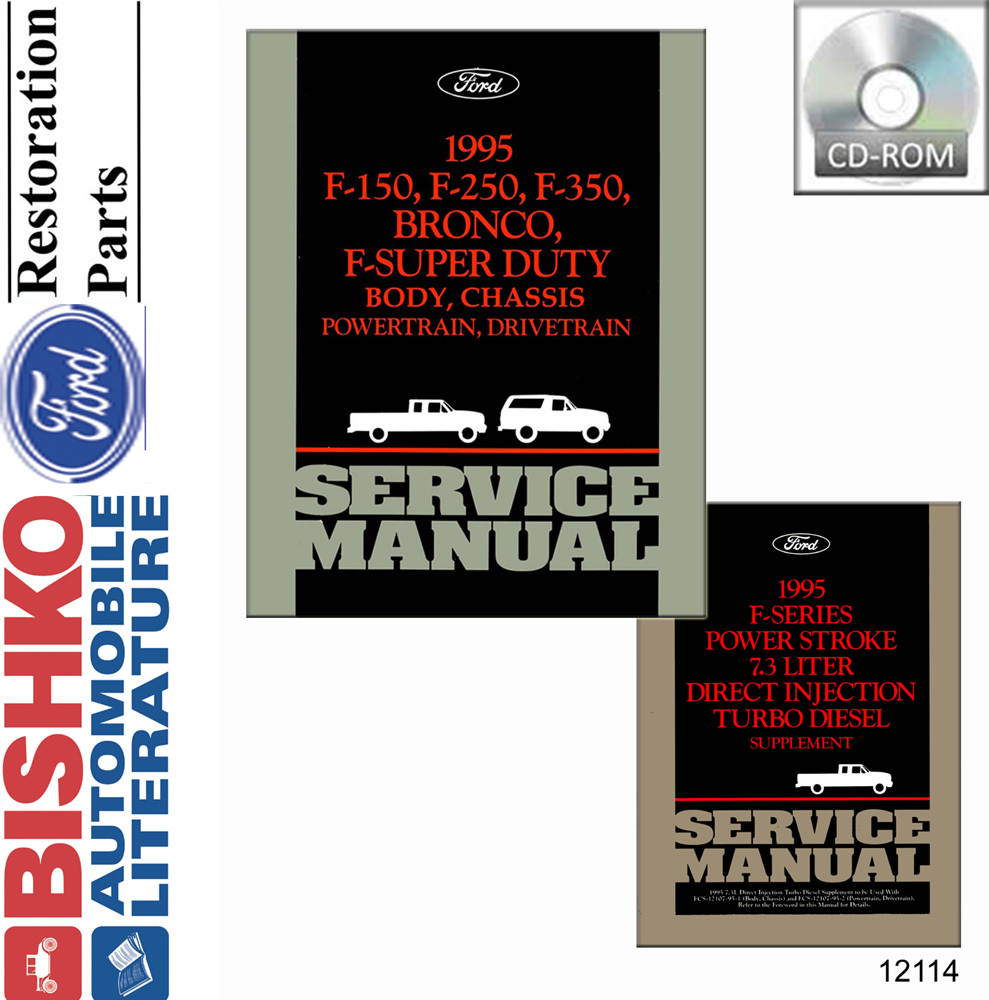 1995 FORD ECONOLINE, BRONCO, F100-F350, PICKUP Body, Chassis & Electrical Service Manual