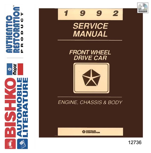 1992 Chrysler Front Wheel Drive Cars Factory Shop Service Manual