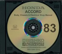 1983 HONDA ACCORD Body, Chassis & Electrical Service Manual