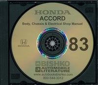 1983 HONDA ACCORD Body, Chassis & Electrical Service Manual