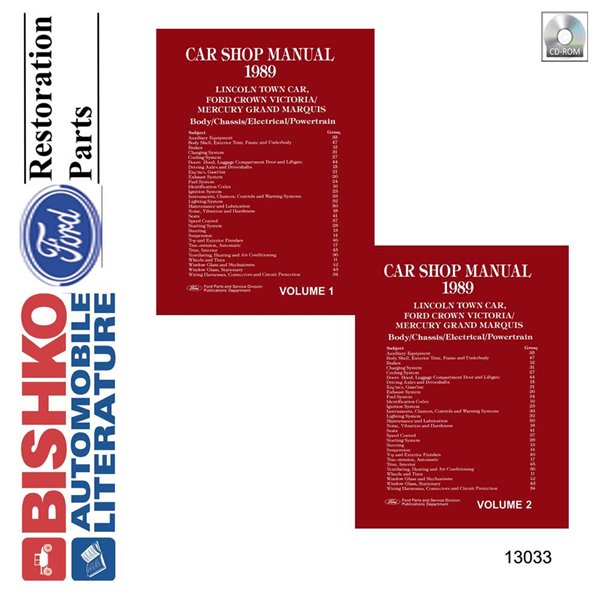 1989 Ford Crown Victoria, Town Car, Grand Marquis Factory Shop Service Manual