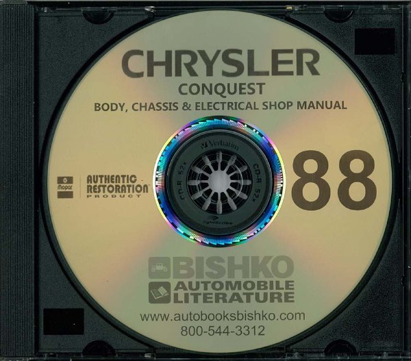 1988 Chrysler Conquest Factory Shop Service Manual