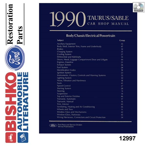 1990 Ford Taurus, Sable Factory Shop Service Manual