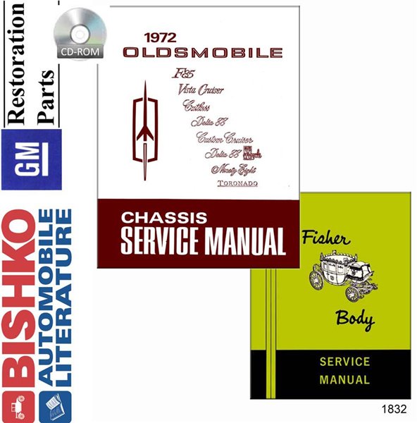 1972 Oldsmobile ALL MODELS FISHER BODY Factory Shop Service Manual