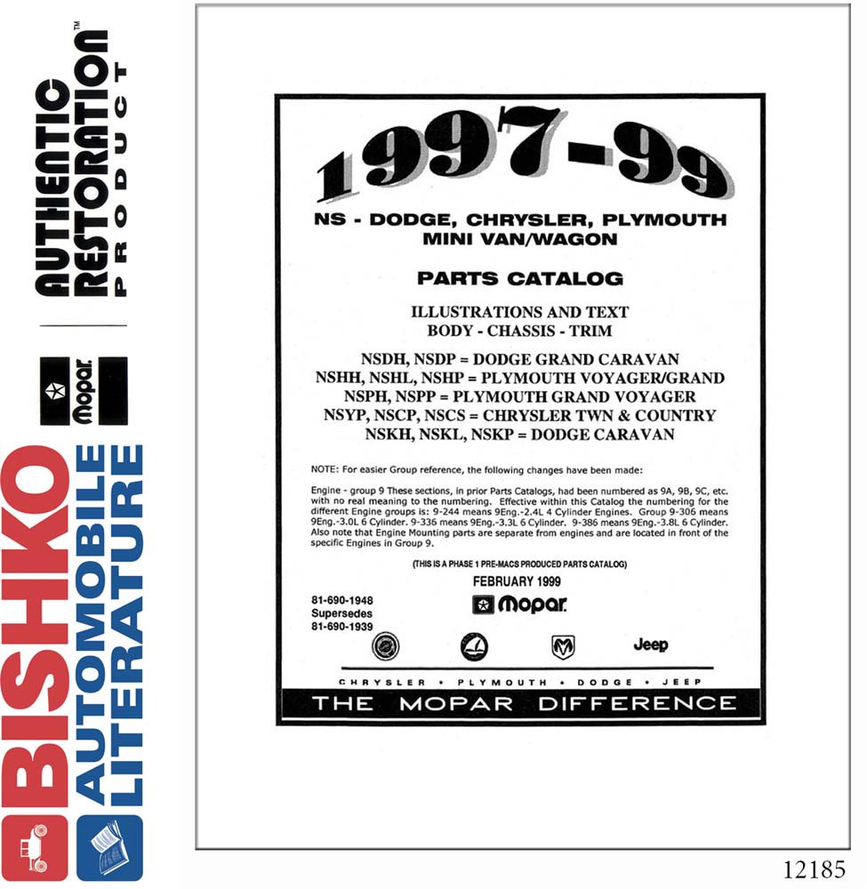 1997 1998 1999 Mopar Chrysler Dodge Desoto Plymouth Parts Numbers PDF Interchange