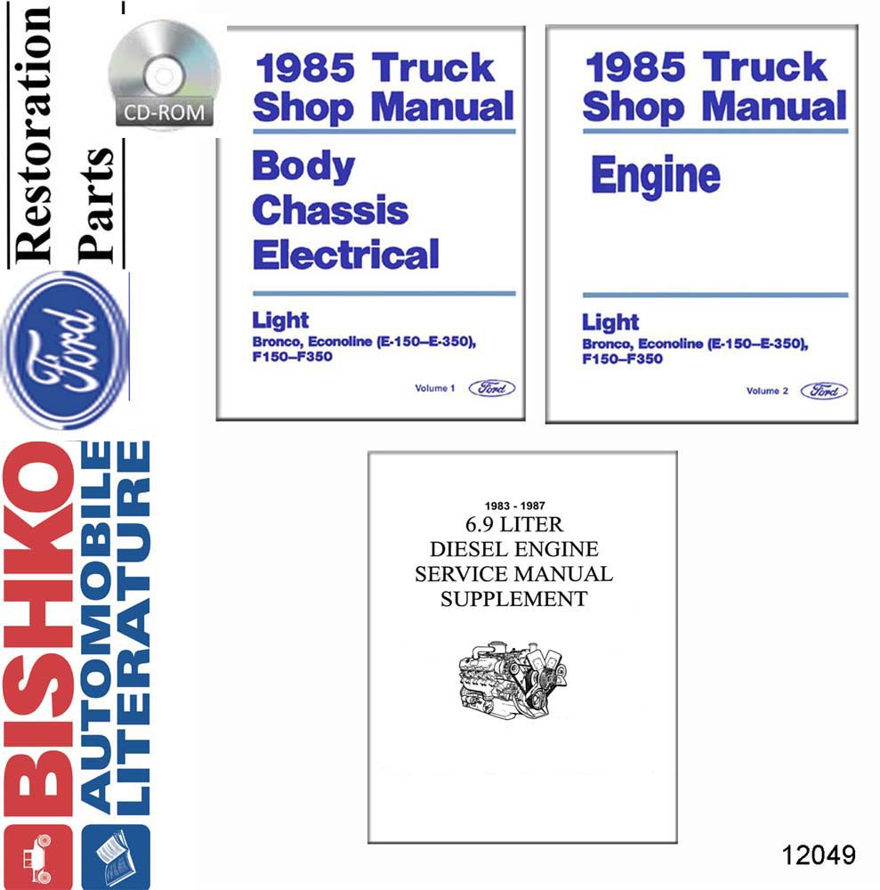1985 FORD ECONOLINE, BRONCO, F100-F350, PICKUP Body, Chassis & Electrical Service Manual