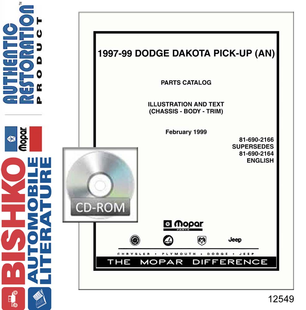 1997 1998 1999 Dodge Dakota Parts Numbers List Guide PDF Catalog Interchange
