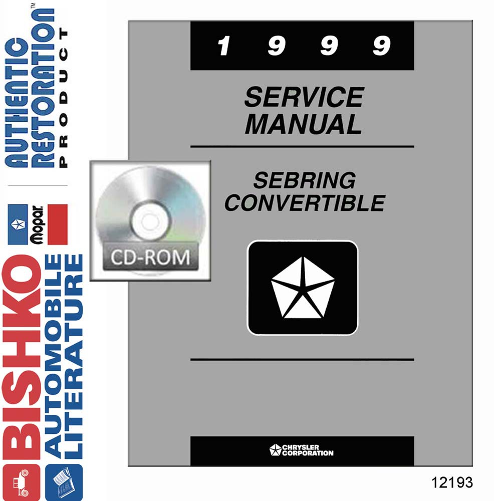 1999 CHRYSLER SEBRING CONVERTIBLE Body, Chassis & Electrical Service Manual