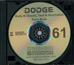 1961 Dodge Lancer Dart Polara Part Numbers Book PDF List Guide Interchange
