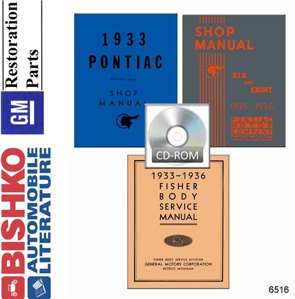 1933–1936 Pontiac ALL MODELS FISHER BODY Factory Shop Service Manual